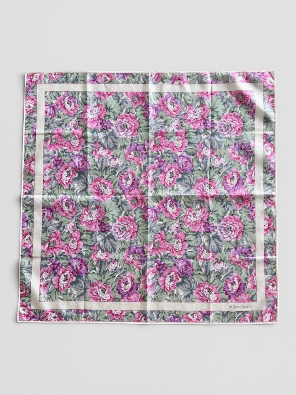 2 Yves Saint Laurent Cotton Neckerchiefs/Bandanas - Picture 2 of 6
